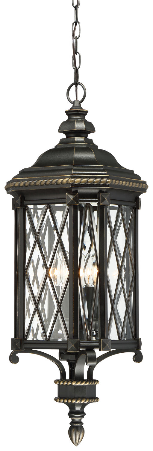 Minka-Lavery Lighting 9324-585 Bexley Manor Four Light Outdoor Chain Hung Outdoor Black