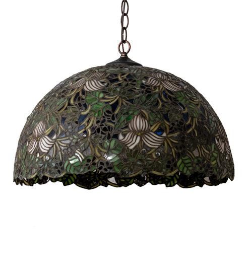 Meyda Tiffany Trillium & Violet 72315 Pendant Light - Mahogany Bronze