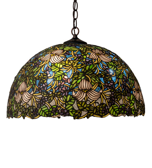 Meyda Tiffany Trillium & Violet 72315 Pendant Light - Mahogany Bronze