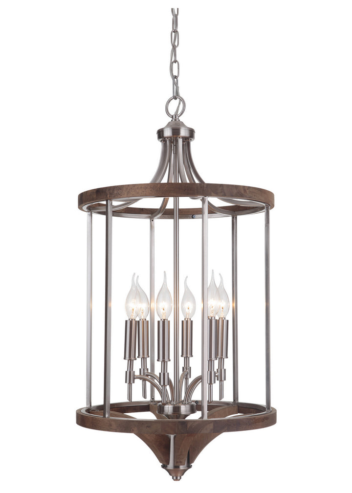 Craftmade Tahoe 40336-BNKWB Pendant Light - Brushed Nickel/Whiskey Barrel