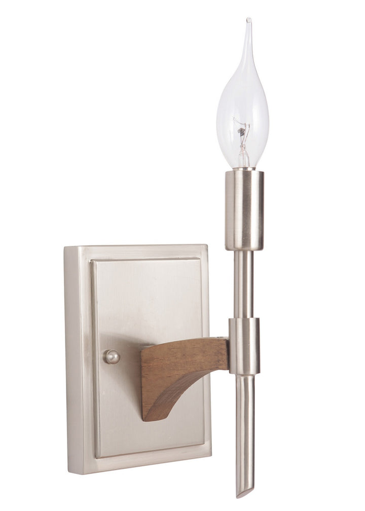 Craftmade Tahoe 40361-BNKWB Wall Sconce Light - Brushed Nickel/Whiskey Barrel