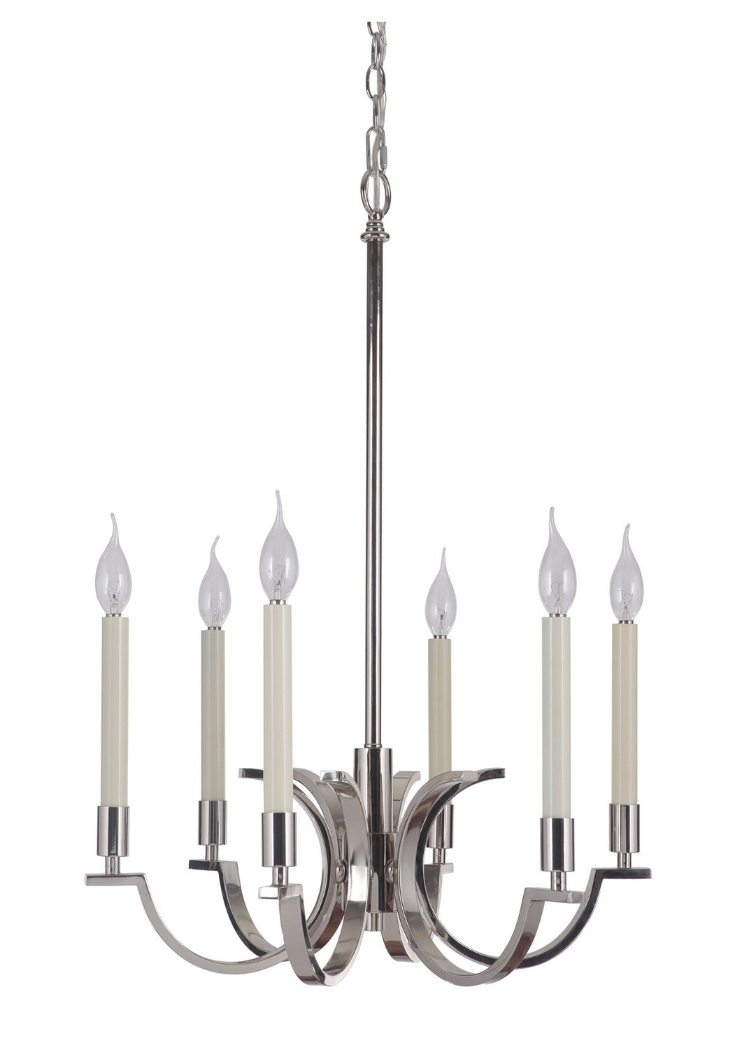 Craftmade Crescent 40426-PLN Chandelier Light - Polished Nickel