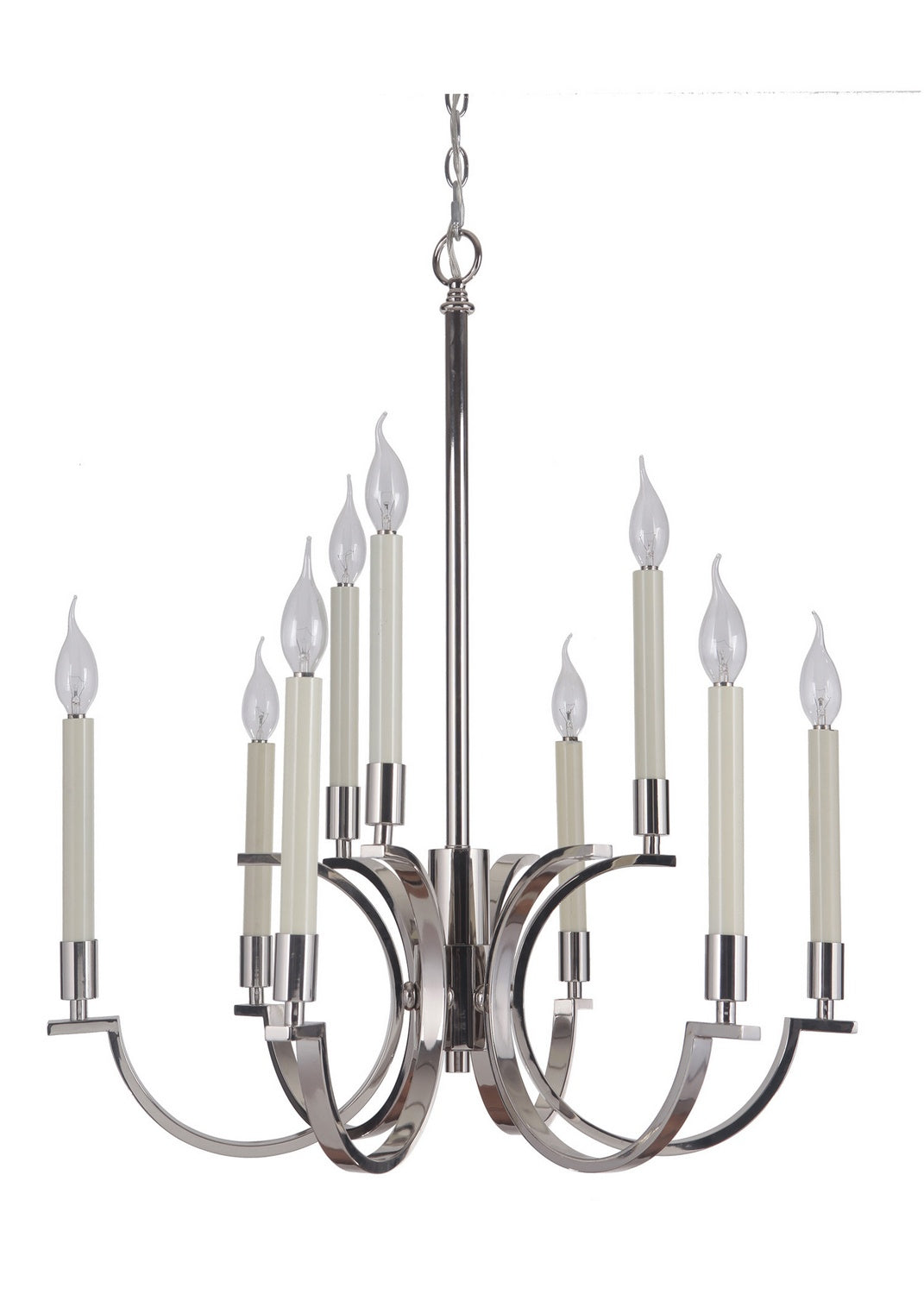 Craftmade Crescent 40429-PLN Chandelier Light - Polished Nickel