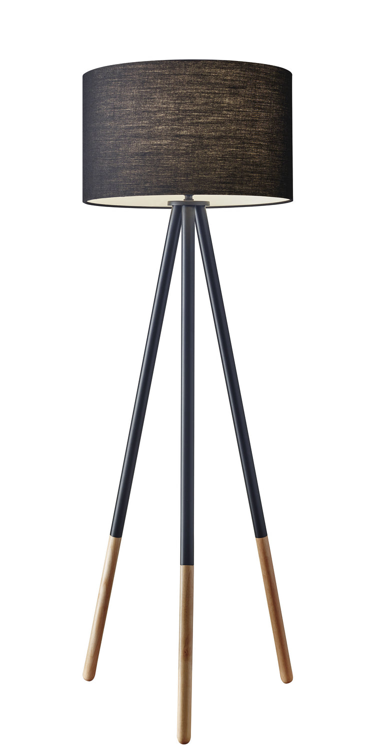 Adesso Home 6285-01 Modern Louise Lamp Black Metal/Wood