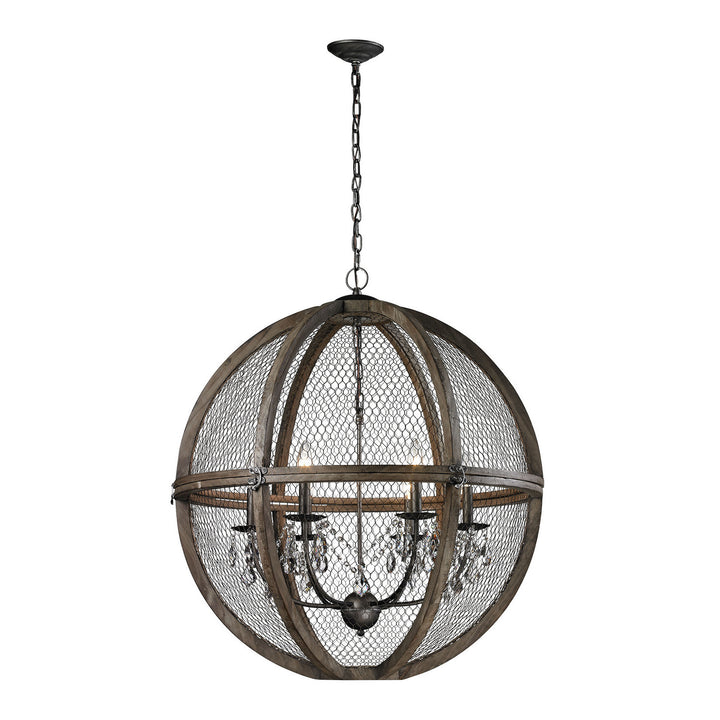 Elk Renaissance Invention 140-008 Chandelier Light - Aged Wood