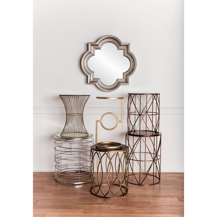 Elk Lighting 114-108 Mirrored Top Furniture Antique Gold Leaf
