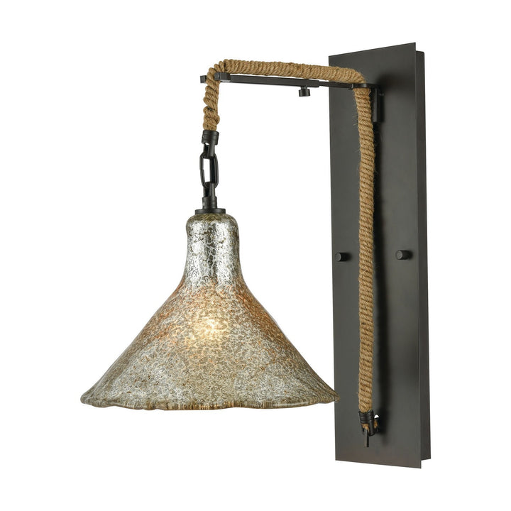 Elk Hand Formed Glass 10436/1SCN Wall Sconce Light - Oil Rubbed Bronze