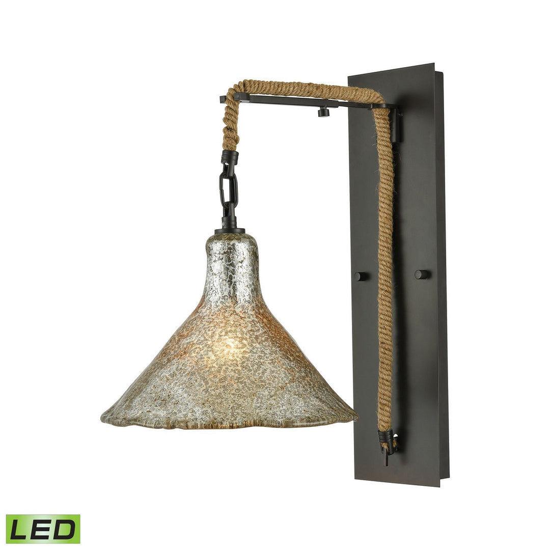 Elk Hand Formed Glass 10436/1SCN-LED Wall Sconce Light - Oil Rubbed Bronze
