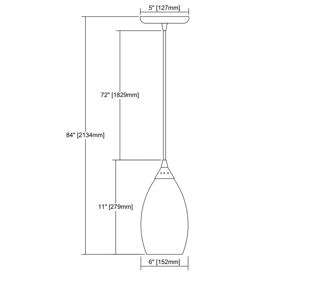 Elk Capri 10443/1 Pendant Light - Satin Nickel