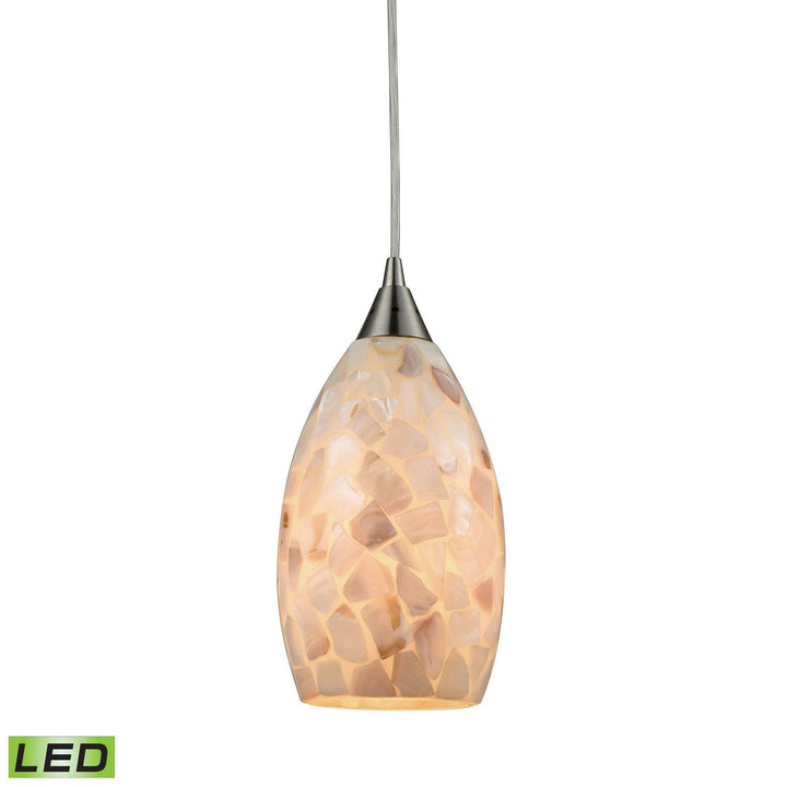 Elk Capri 10443/1-LED Pendant Light - Satin Nickel