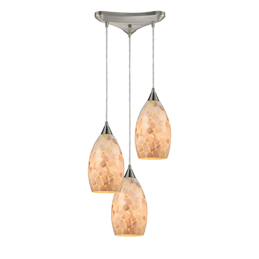 Elk Capri 10443/3 Pendant Light - Satin Nickel