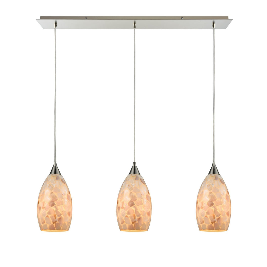 Elk Capri 10443/3LP Pendant Light - Satin Nickel