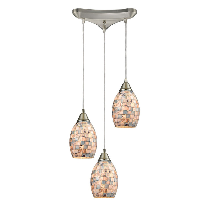 Elk Capri 10444/3 Pendant Light - Satin Nickel