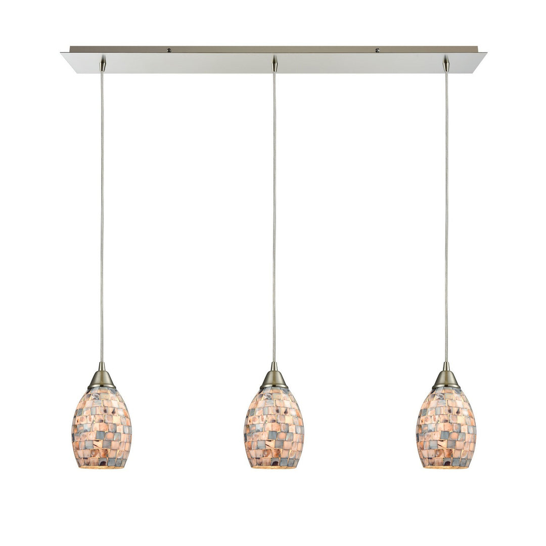 Elk Capri 10444/3LP Pendant Light - Satin Nickel