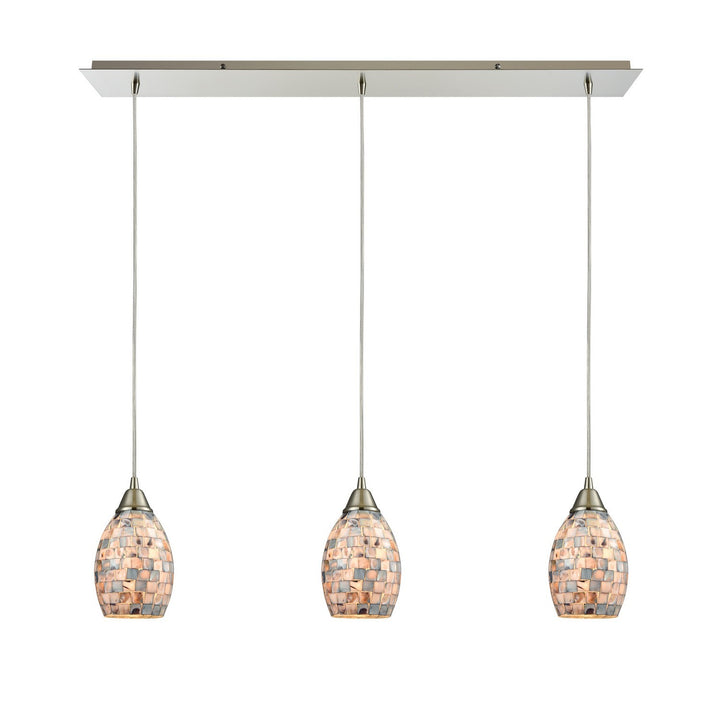 Elk Capri 10444/3LP Pendant Light - Satin Nickel