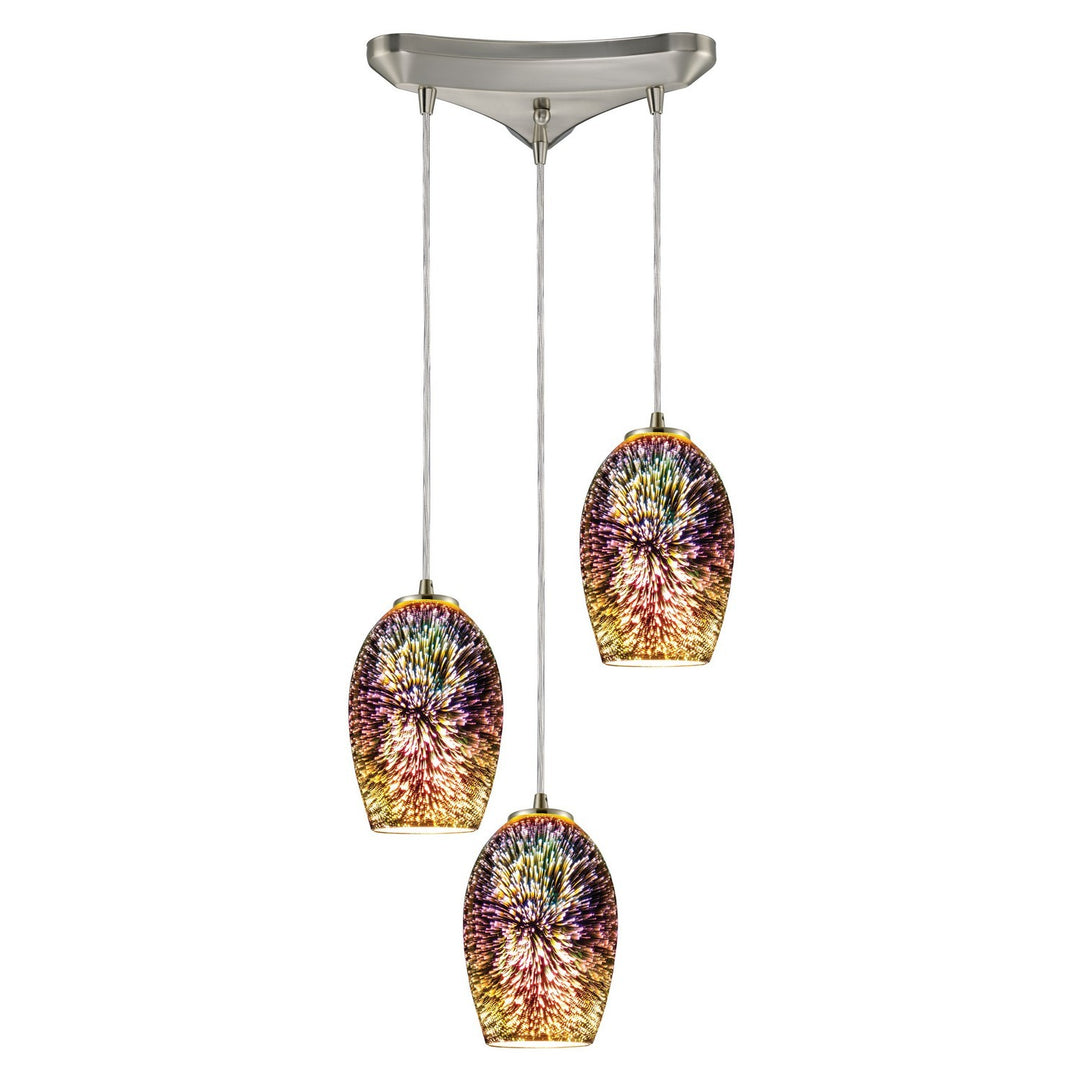 Elk Illusions 10506/3 Pendant Light - Satin Nickel