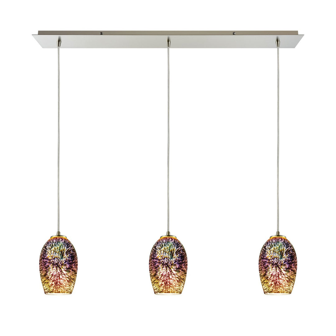 Elk Illusions 10506/3LP Pendant Light - Satin Nickel