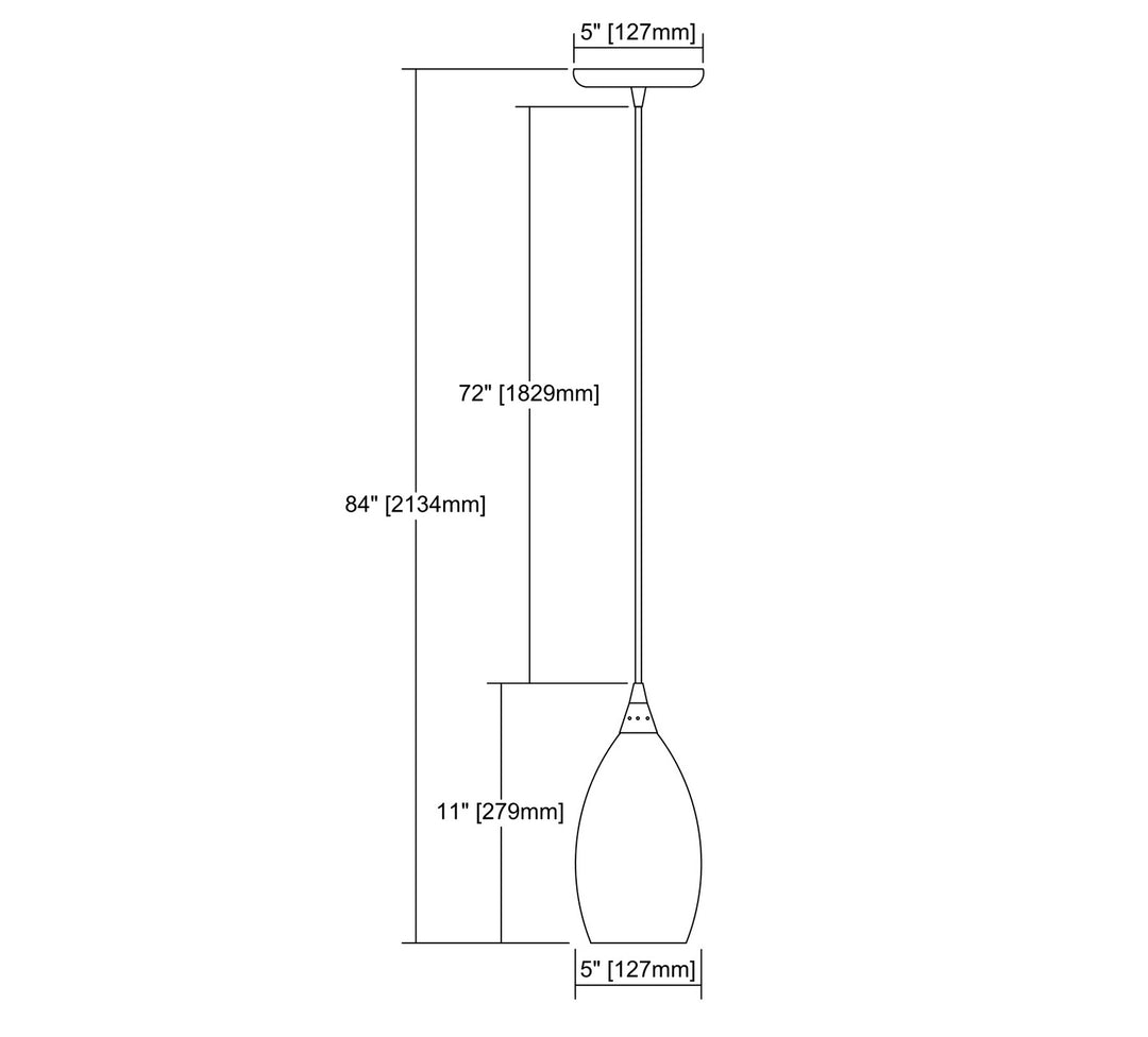Elk Earth 10510/1SKY-LED Pendant Light - Satin Nickel