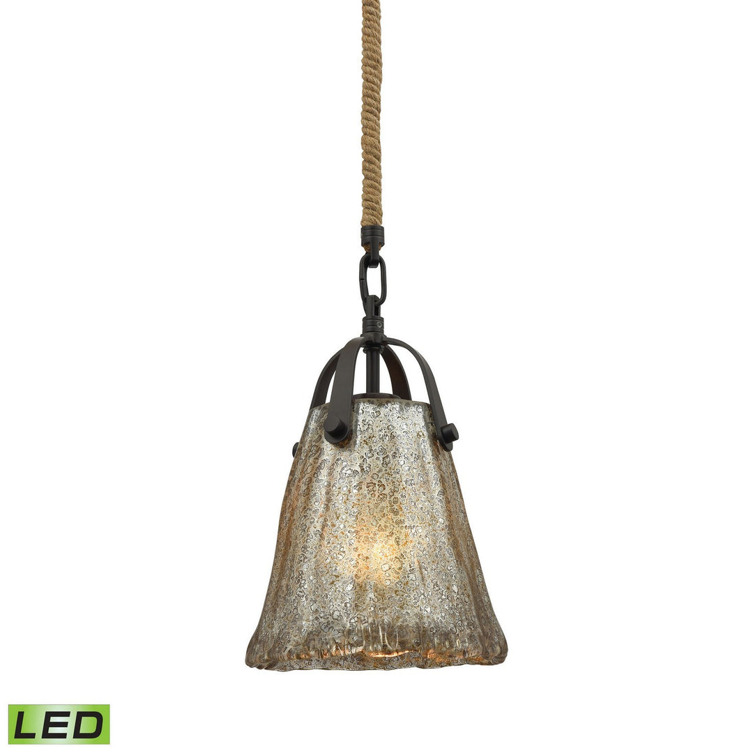 Elk Hand Formed Glass 10631/1-LED Pendant Light - Oil Rubbed Bronze