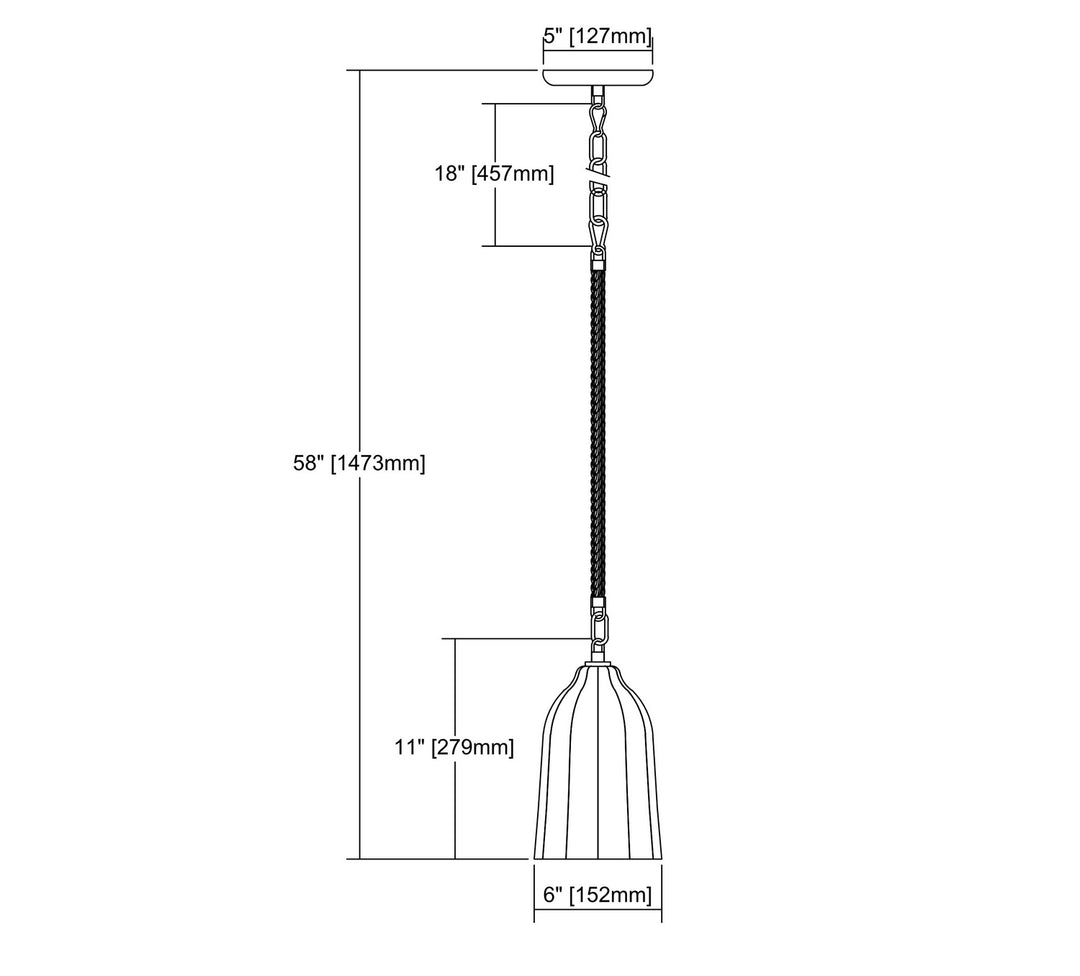 Elk Hand Formed Glass 10641/1 Pendant Light - Oil Rubbed Bronze