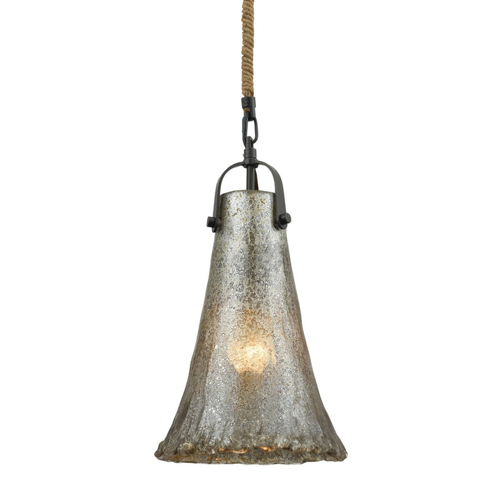 Elk Hand Formed Glass 10651/1 Pendant Light - Oil Rubbed Bronze