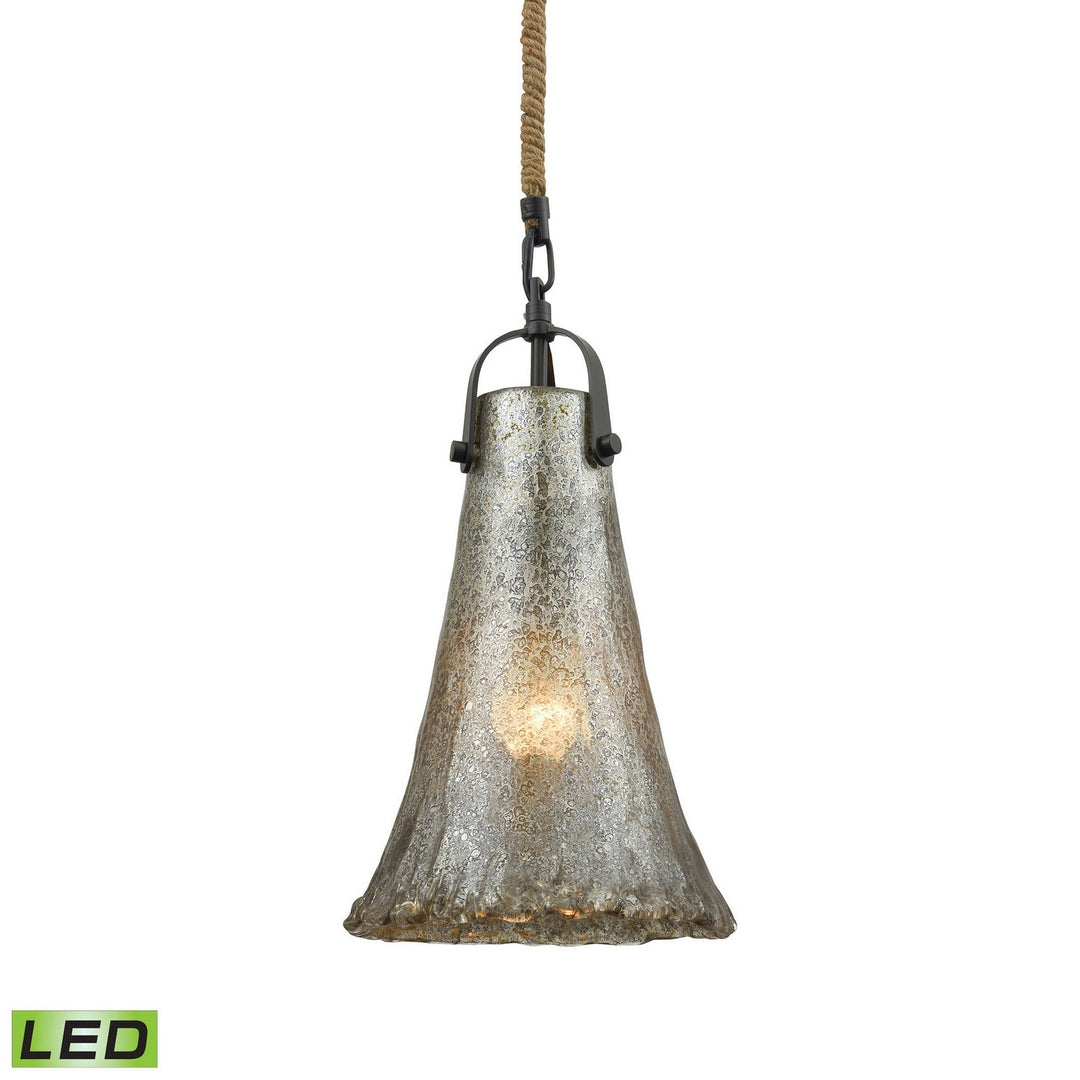 Elk Hand Formed Glass 10651/1-LED Pendant Light - Oil Rubbed Bronze