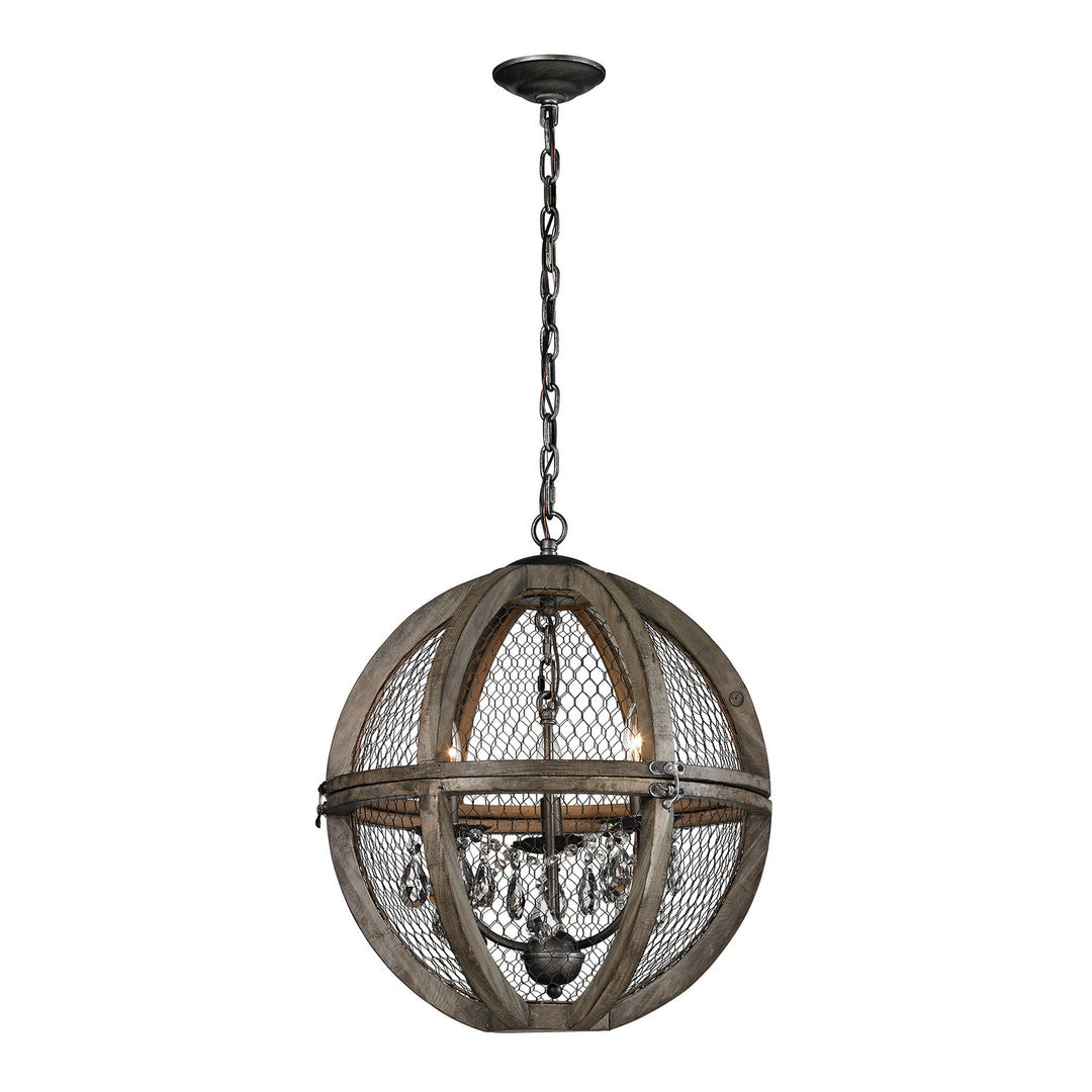 Elk Renaissance Invention 140-007 Chandelier Light - Aged Wood