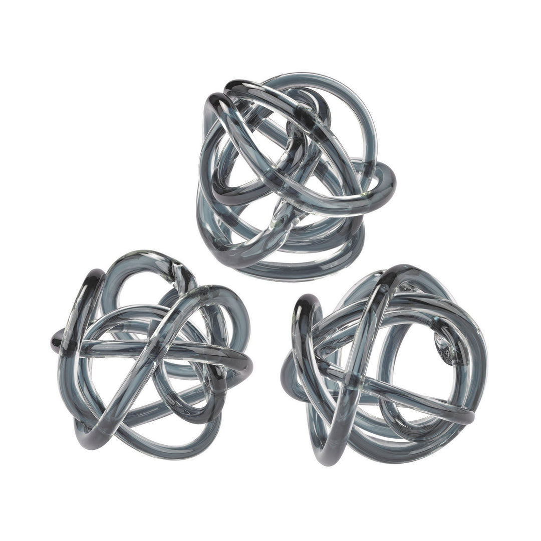 Elk Lighting 154-019/S3 Modern Glass Knot Home Decor Gray