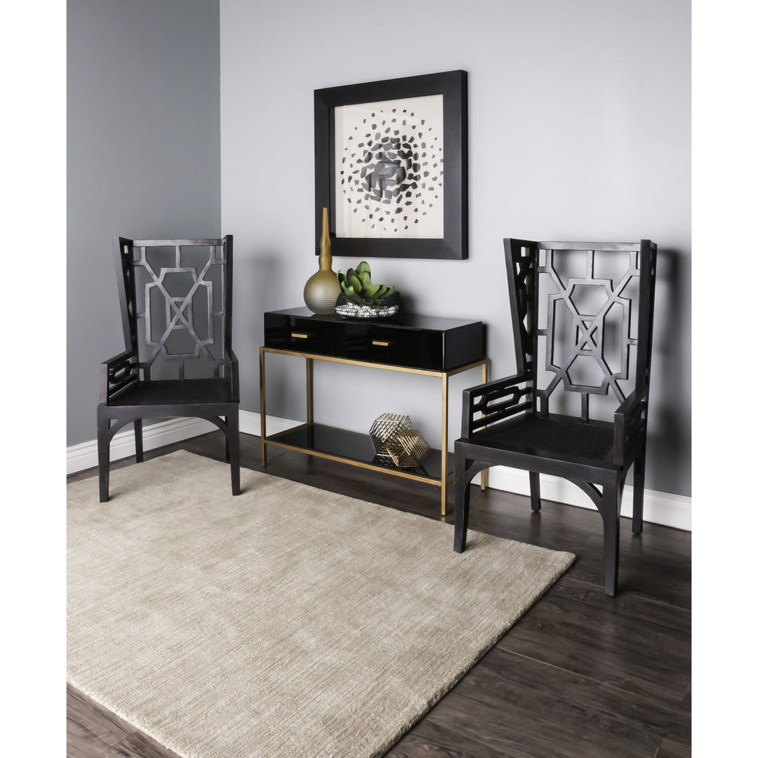 Elk Lighting 3168-025  Black And White Carbon Mirror Black