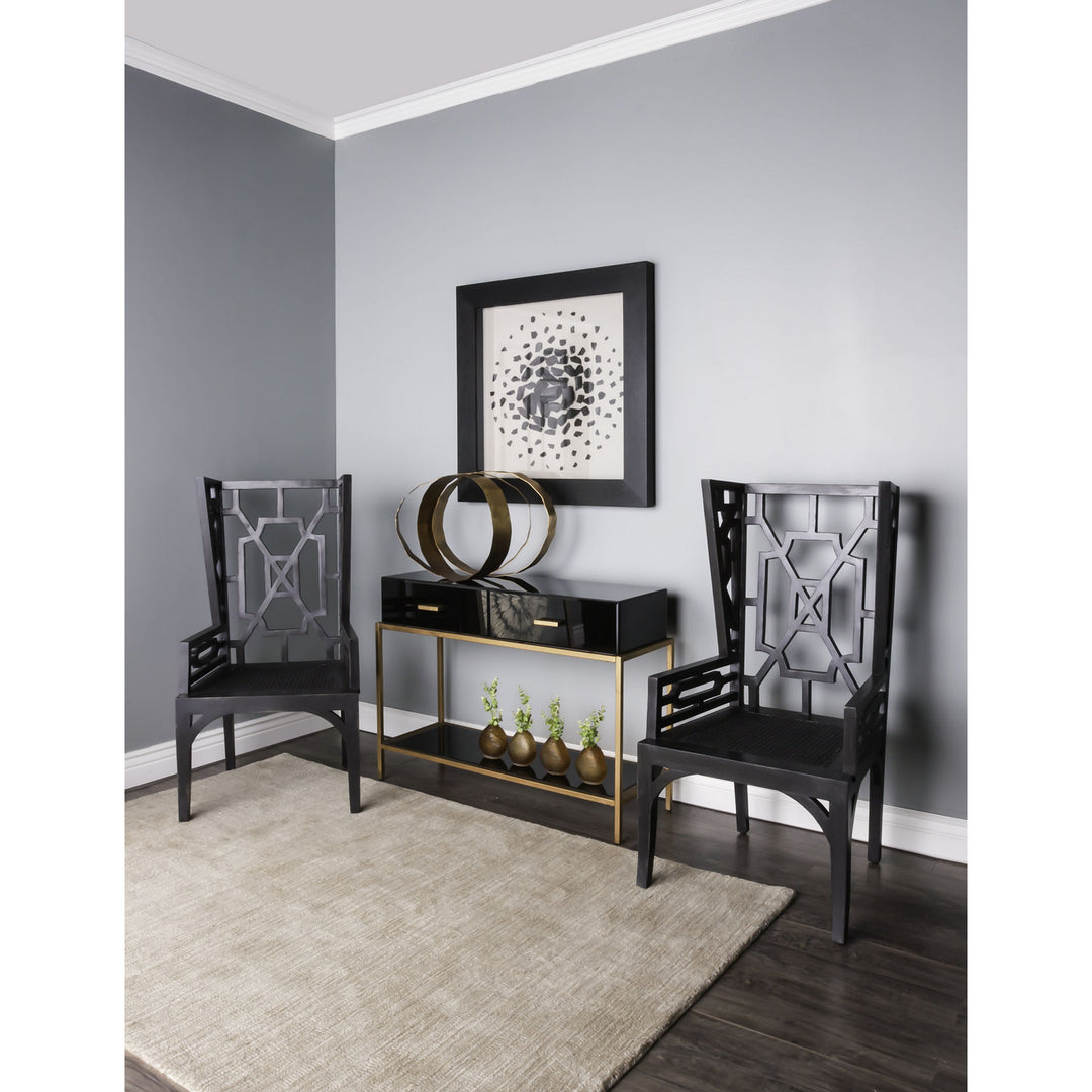 Elk Lighting 3168-025  Black And White Carbon Mirror Black