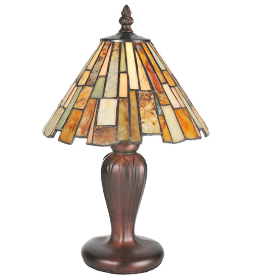 Meyda Tiffany Lighting 72580 Delta One Light Mini Lamp Lamp Bronze / Dark