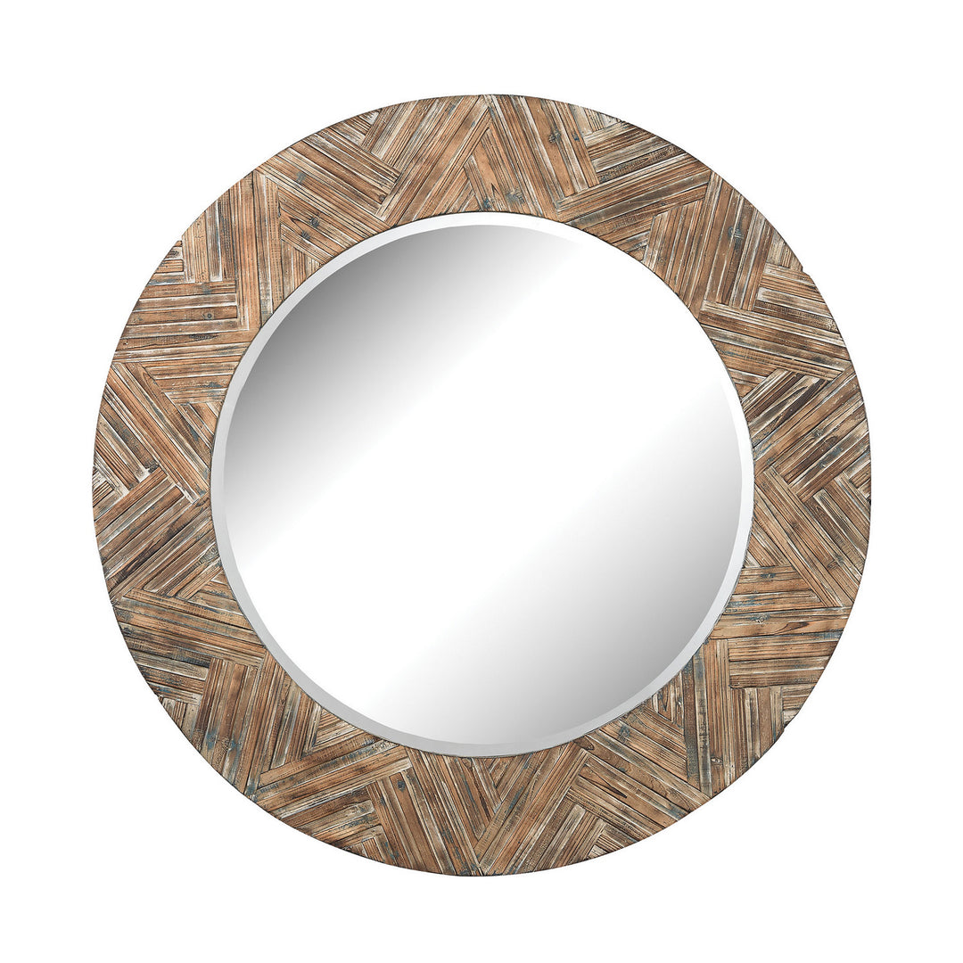 Elk Lighting 51-10162  Large Round Mirror Natural