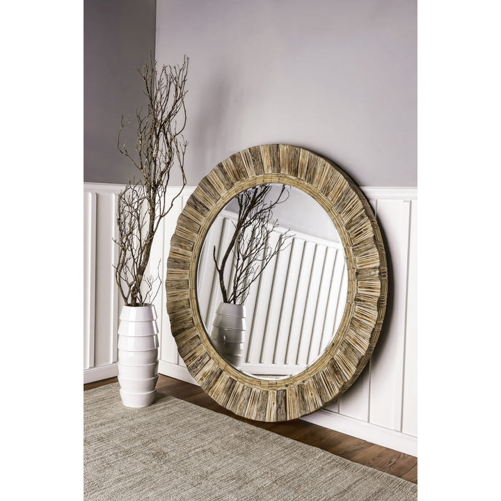 Elk Lighting 51-10163  Oversized Round Mirror Natural