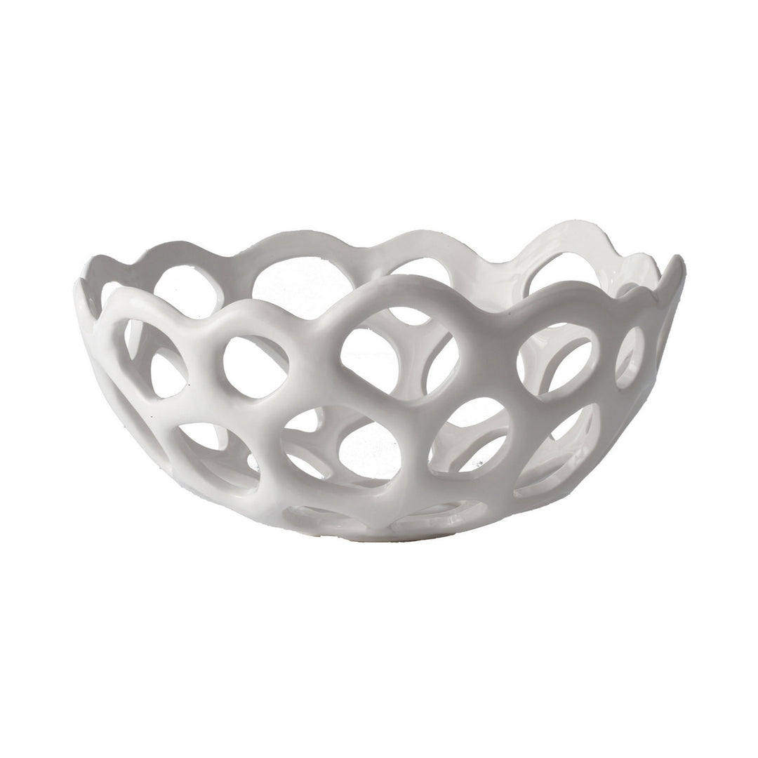 Elk Lighting 724020  Perforated Porcelian Home Decor White