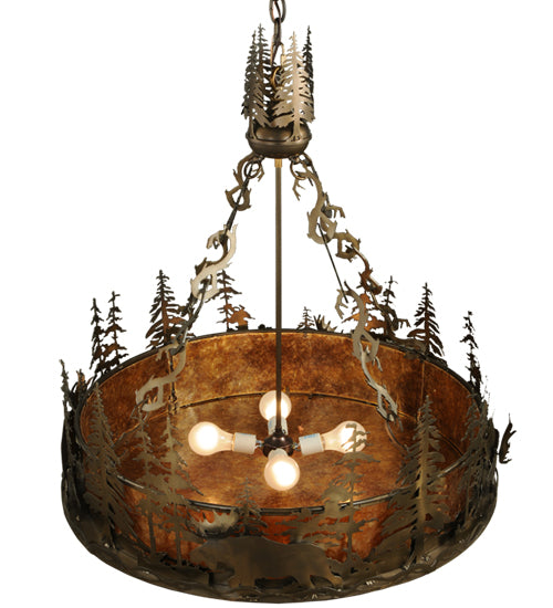 Meyda Tiffany Moose At Dusk 72648 Pendant Light - Antique Copper