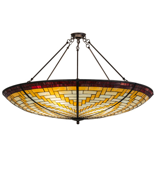 Meyda Tiffany Basket Weave 72653 Pendant Light - Mahogany Bronze