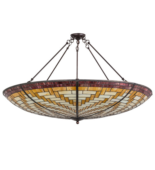 Meyda Tiffany Basket Weave 72653 Pendant Light - Mahogany Bronze