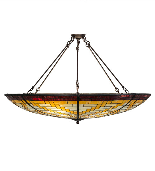 Meyda Tiffany Basket Weave 72653 Pendant Light - Mahogany Bronze