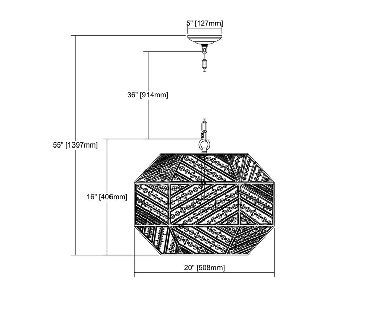 Elk Constructs 11837/8-LED Pendant Light - Weathered Zinc
