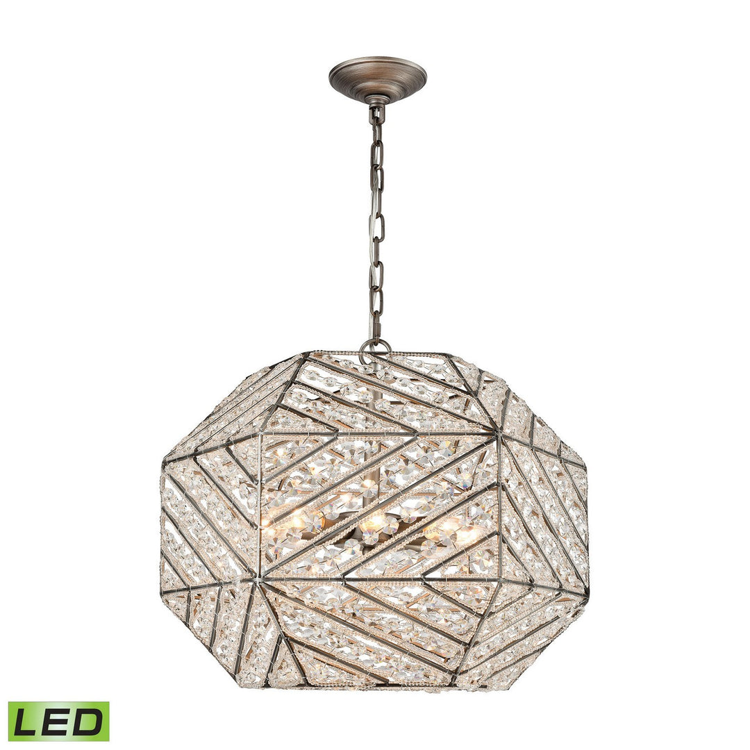 Elk Constructs 11837/8-LED Pendant Light - Weathered Zinc
