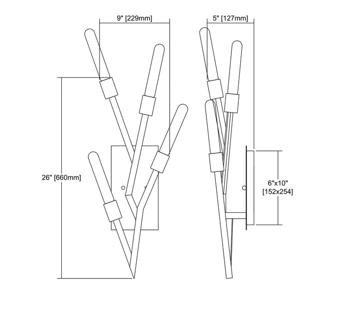 Elk Free Form 11856/4 Wall Sconce Light - Dark Graphite