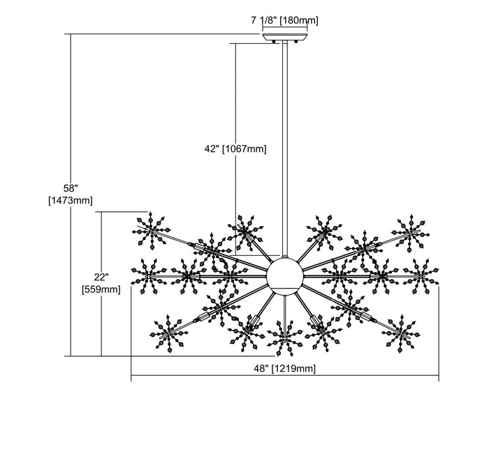 Elk Snowburst 11896/20 Chandelier Light - Polished Chrome