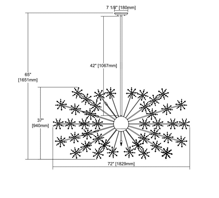 Elk Snowburst 11897/30 Chandelier Light - Polished Chrome