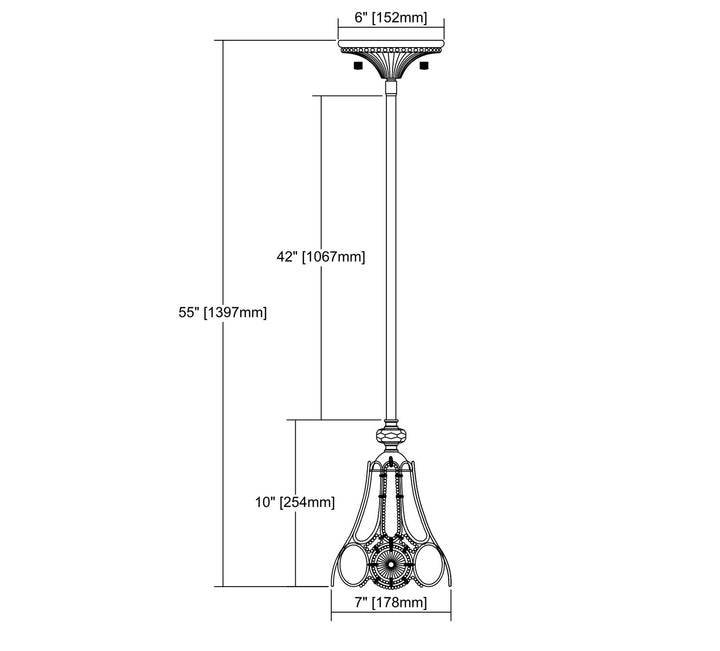 Elk Christina 12031/1 Pendant Light - Mocha