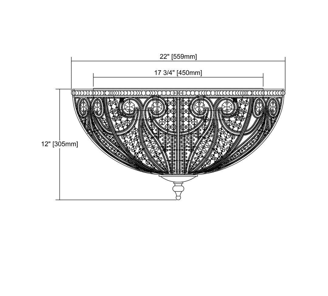Elk Elizabethan 15963/8-LED Ceiling Light - Dark Bronze