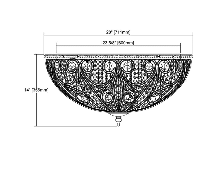 Elk Elizabethan 15964/10-LED Ceiling Light - Dark Bronze