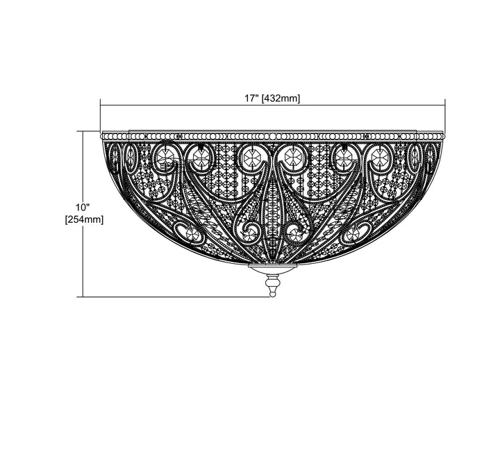 Elk Elizabethan 15994/6 Ceiling Light - Weathered Zinc