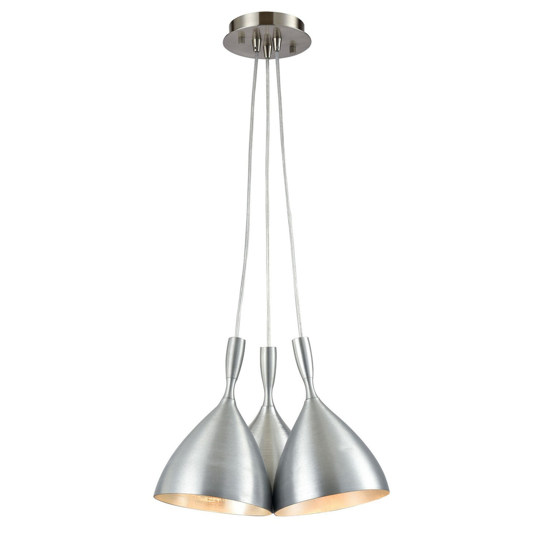 Elk Spun Aluminum 17042/3SR Pendant Light - Satin Nickel