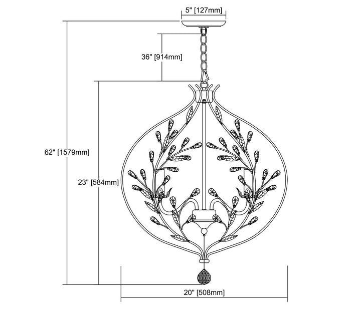 Elk Circeo 18136/5 Chandelier Light - Deep Rust
