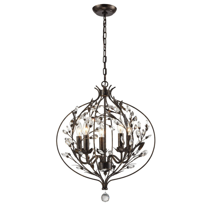 Elk Circeo 18136/5 Chandelier Light - Deep Rust